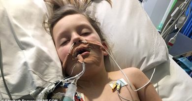 Mother shares photo of her seven-year-old son in hospital