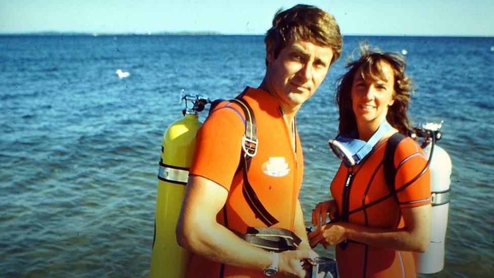 The Benchleys on a diving trip in the 1970s