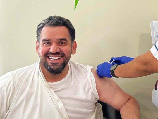 Popular Emirati musician Hussain Al Jassmi receives COVID-19 vaccine