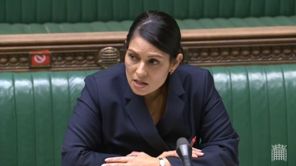 Priti Patel today revealed Britons returning from more than 20 'red list' Covid countries will be forced to quarantine in hotels for 10 days