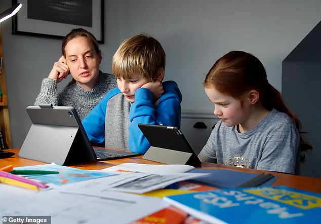 Children could be invited to take part in summer schools under plans to help them catch up on months of missed education. Children are seen learning from home