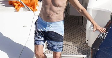 Shirtless Paul McCartney, 78, enjoys a boat trip with wife Nancy, 61, in St. Barts