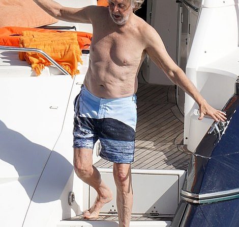 Shirtless Paul McCartney, 78, enjoys a boat trip with wife Nancy, 61, in St. Barts