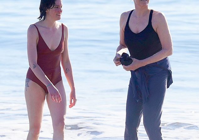 Sigourney Weaver, 71, enjoys a beach day with her mini-me daughter Charlotte, 30