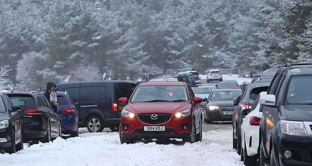 Skiers ignore Covid lockdown rules in Scotland to flock to Cairngorm Mountain