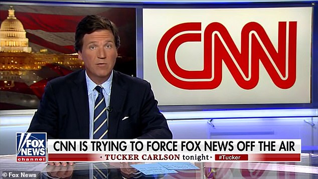 Tucker Carlson taunts CNN as he tells them ‘Fox News will be around for a long, long time’