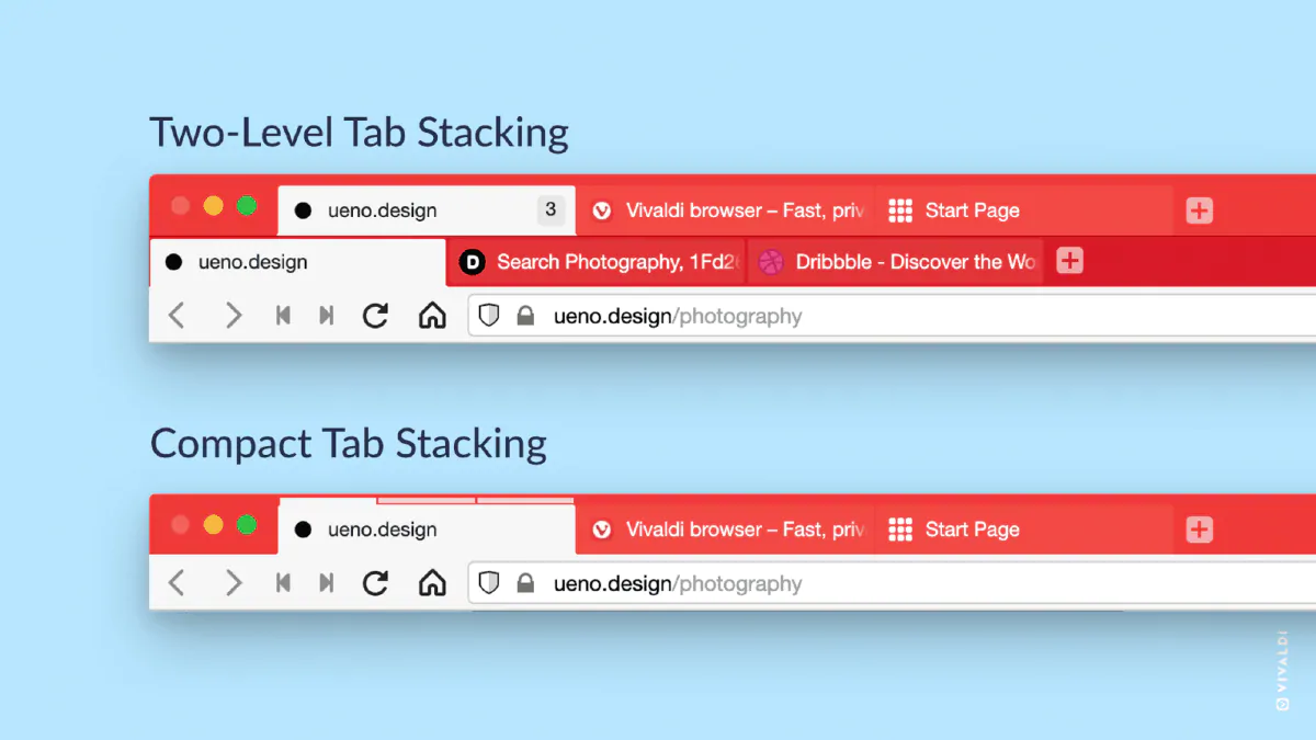 Vivaldi 3.6 Brings Unique Two-Level Tab Stacking for Easy Management