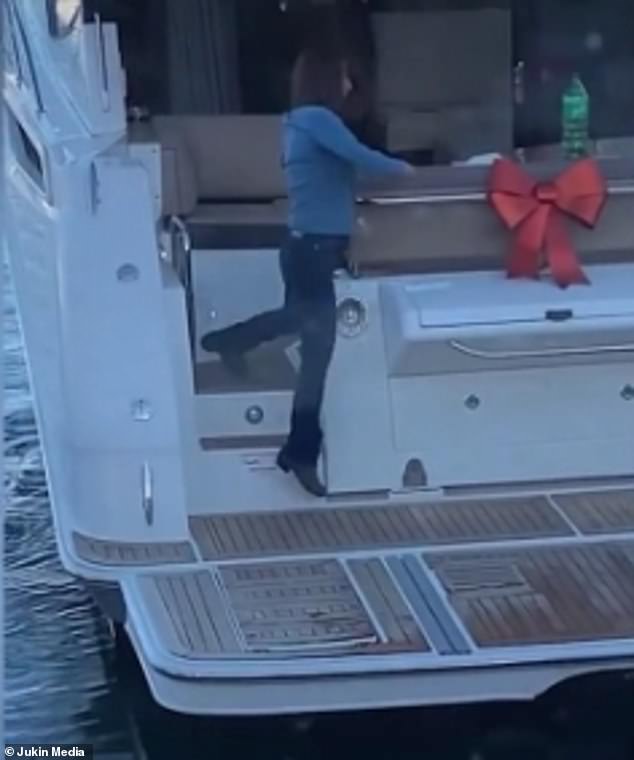 Woman tumbles off a boat in California