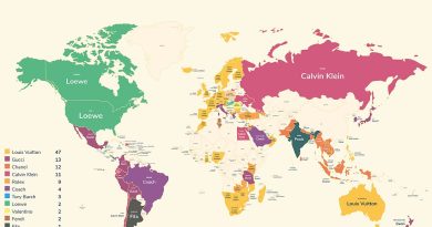 World map reveals the world’s favourite fashion brands – and Louis Vuitton is top