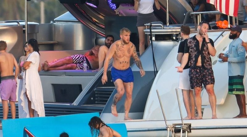 YouTube star Jake Paul parties maskless on a yacht in Miami Beach amid the ongoing Covid-19 pandemic