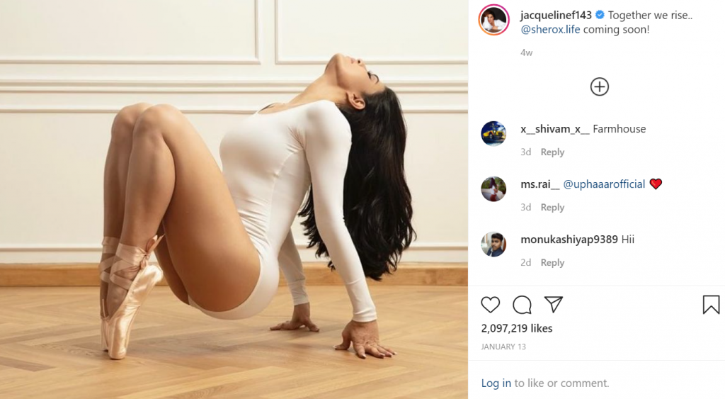 Sexy Jacqueline Fernandez Doing Aerial Yoga : Pic