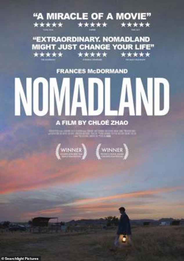 Great picture: The filmmaker was nominated for her work on the film Nomadland, which had its initial debut at the Venice Film Festival last year