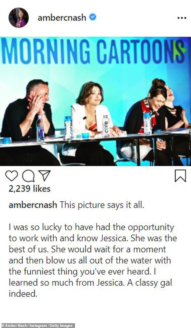 Amber: Amber Nash, who voiced Pam Poovey on Archer, took to Instagram, with a photo of Walter flashing a wry smile at a Q&A panel while the rest of the cast cracked up
