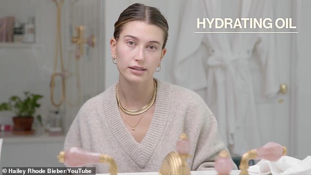 No paint: And she went makeup free to explain how she hydrates her face