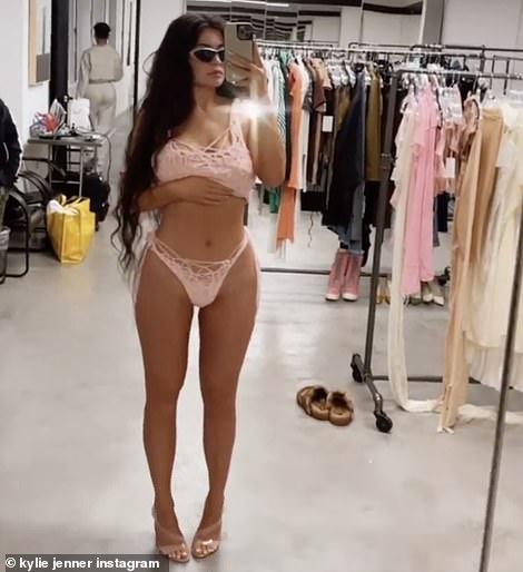 A better look: Shortly before posting the promotional shots, the reality television star shared a short video to her Instagram Story