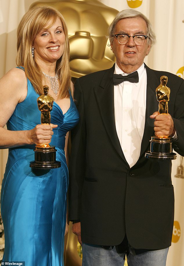 Big achievement: McMurtry was known for his work on the screenplay for the 2005 film Brokeback Mountain, which he collaborated on with Diana Ossana; the writing pair are pictured in 2006