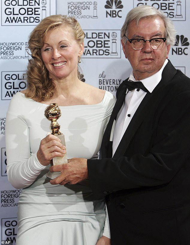 Doubling up: In addition to their Oscar, McMurtry and Ossana won a Golden Globe Award for their work on Brokeback Mountain; the two are pictured in 2006