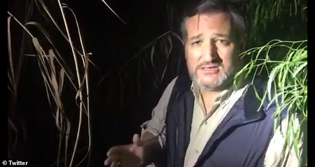 Senator Ted Cruz posted a dramatic video from the banks of the Rio Grande River where he and Republican senators were out past midnight looking for migrants