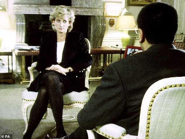 Princess Diana during her interview with Martin Bashir for the BBC in November 1995