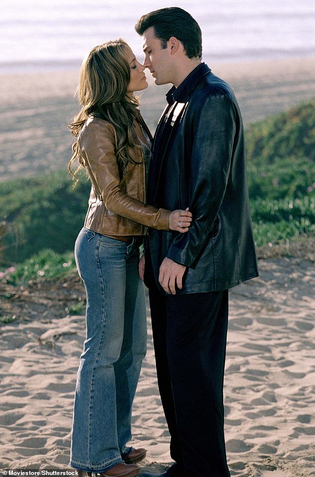 The early days: On set of Gigli in 2002. The source added: 'She wants to spend as much time with Ben as possible to see where this could go. They are certainly not making any plans about the future'