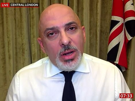 Nadhim Zahawi said that the innoculation roll-out would 'flex' to tackle the outbreak, but said that a planned easing of the lockdown would go ahead on Monday.