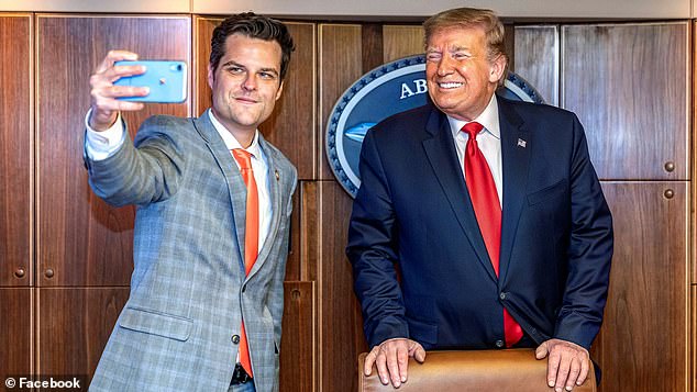 Gaetz with Donald Trump. Greenberg is said to be cooperating with federal investigators for months amid the probe into the congressman