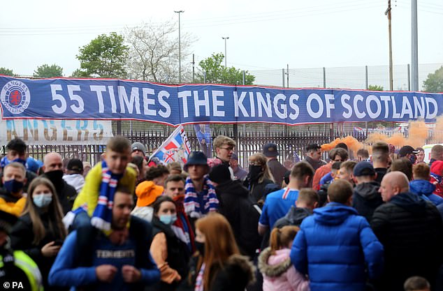 The Scottish Premier League title win is Rangers' 55th top-flight title and their first in ten years