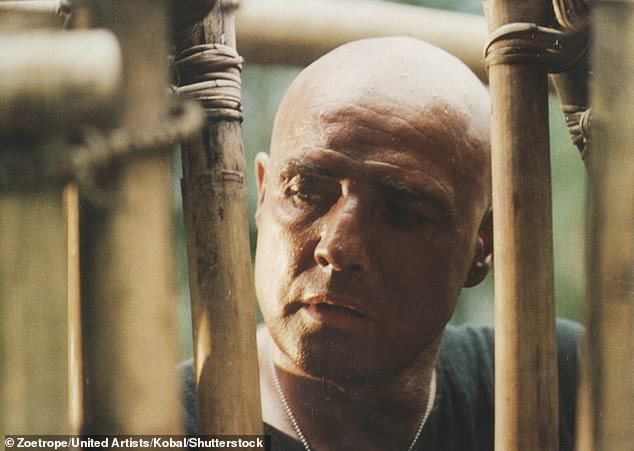 Kurtz was memorably played by Marlon Brando (pictured) in the 1979 American war film loosely based on the novel, Apocalypse Now