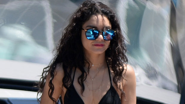 Vanessa Hudgens Is A ‘90s Babe’ In Hot Pink Bikini Top, Jeans & A Headscarf — See Pics