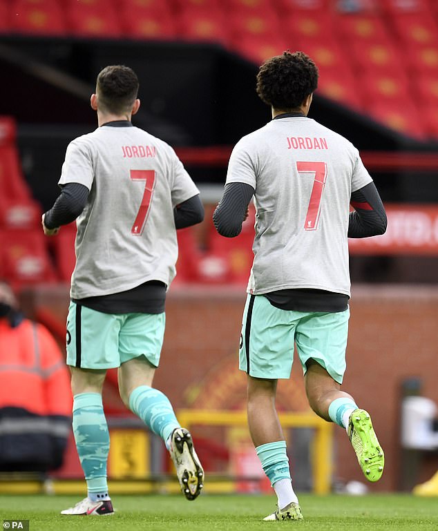 Last week Liverpool wore special shirts before their victory over Manchester United
