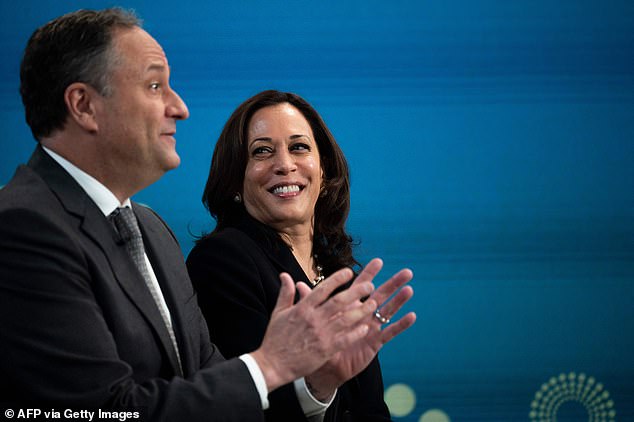 Kamala Harris and Doug Emhoff declared an income of more than $1.8 million, down from more than $3 million in 2019