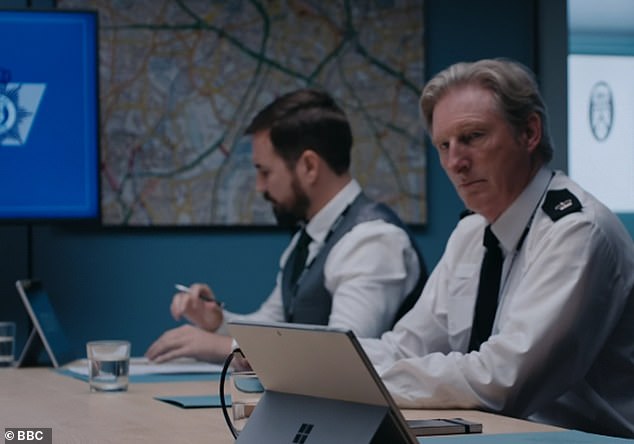What a pair! Martin Compston as Detective Inspector Steve Arnott and Adrian Dunbar in character as Superintendent Ted Hastings