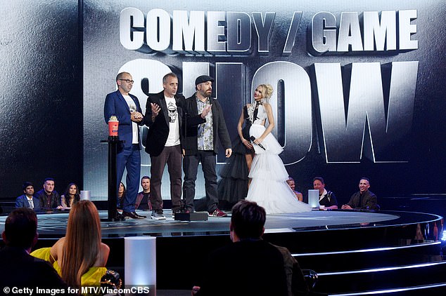 Laugh riot: James Murray, Joe Gatto, and Brian Quinn accepted the Best Comedy / Game Show award for their hidden-camera series Impractical Jokers, in which they do dares in public