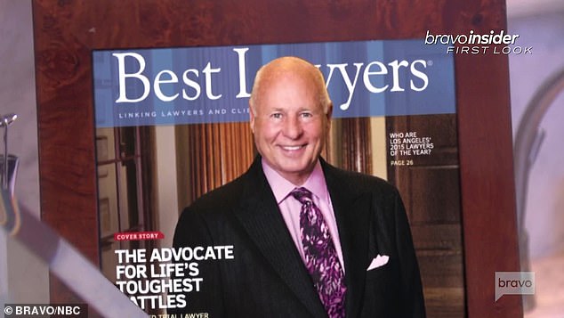 2015 best lawyer: A framed magazine cover featuring her husband was pictured in one of the rooms of the house