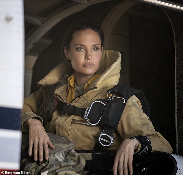 The movie helped: Angelina recently admitted playing PTSD-stricken fire fighter Hannah Faber in her new movie Those Who Wish Me Dead - her first action role in over a decade - had been a 'very healing' experience for her