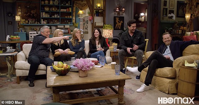 Chatty: Lisa admitted the first table read was the 'first time I laid eyes on any of you' while Schwimmer noted everyone was 'so perfectly cast'