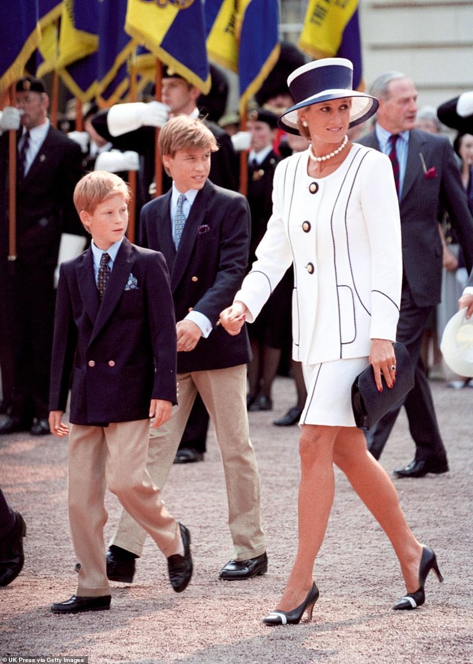 In a statement last night, Prince William told of his 'indescribable sadness' that the controversial Panorama interview increased his mother's 'fear, paranoia and isolation' in her final years. Pictured: Diana with her sons