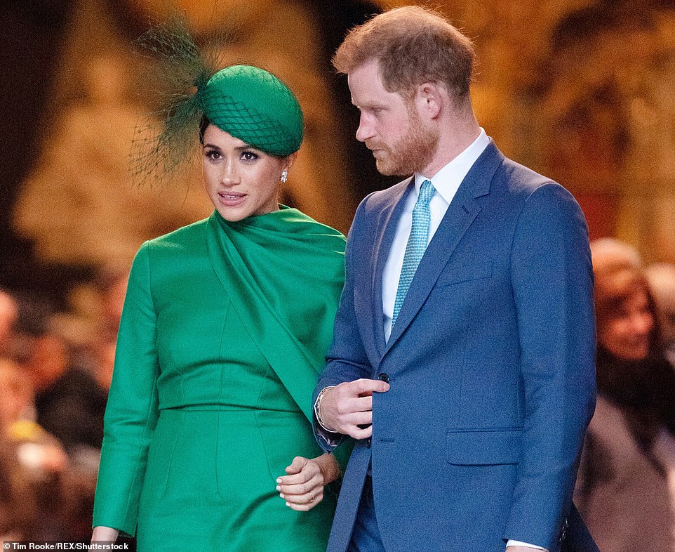 Prince Harry and Meghan Markle carry out their final engagement as senior royals at Westminster Abbey in March 2020