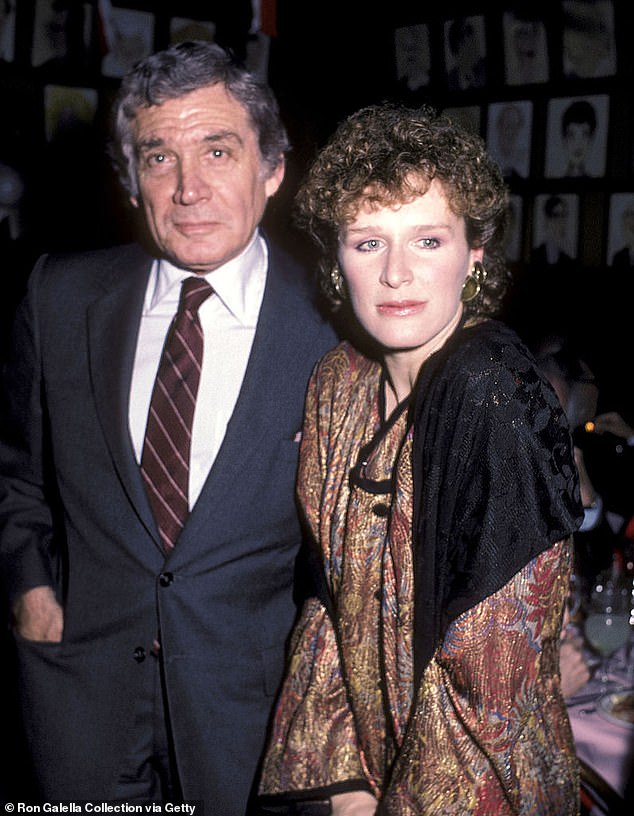 Second marriage: Glenn was married to businessman James Marlas from 1984 to 1987 (pictured in 1984) after leaving the cult