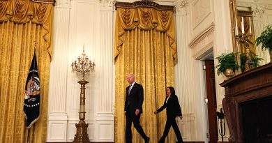 Joe Biden and Kamala Harris finally go maskless for indoor White House event