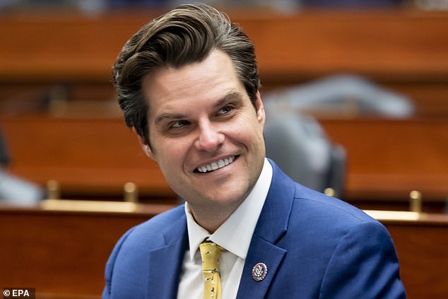 Joel Greenberg's attorney has promised 'must-see television' when asked about a possible connection to Representative Matt Gaetz (pictured)