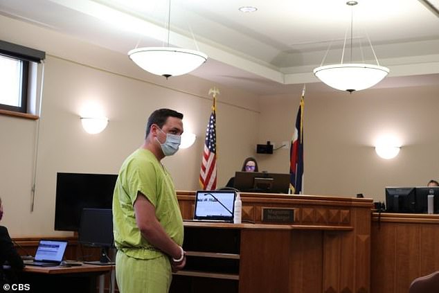 Austin Hopp, 26, briefly appeared in court to hear his charges on Thursday