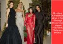 Kourtney Kardashian Wore a See-Through Dress Over Lingerie For Family Christmas Photos