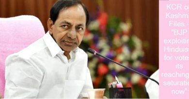 KCR on Kashmir Files – “BJP exploiting Hinduism for votes, its reaching to saturation now”