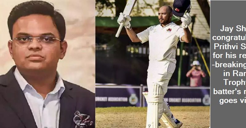 “Your Words…” Prithvi Shaw’s Reply To Jay Shah’s Message After Record 379 In Ranji Trophy Goes Viral