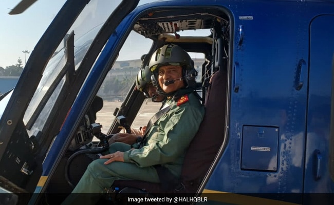 At Aero India Show, Chief Of Defence Staff Takes Helicopter Sortie