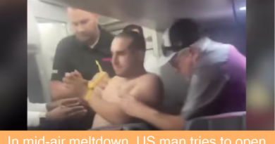 In mid-air meltdown, US man tries to open plane doors, have sex with crew