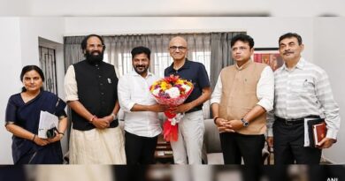 Revanth Reddy Meets Microsoft President Satya Nadella In Hyderabad