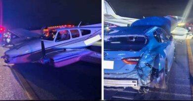 Video: Small Plane Lands on Busy US Road, Crashes Into Multiple Cars